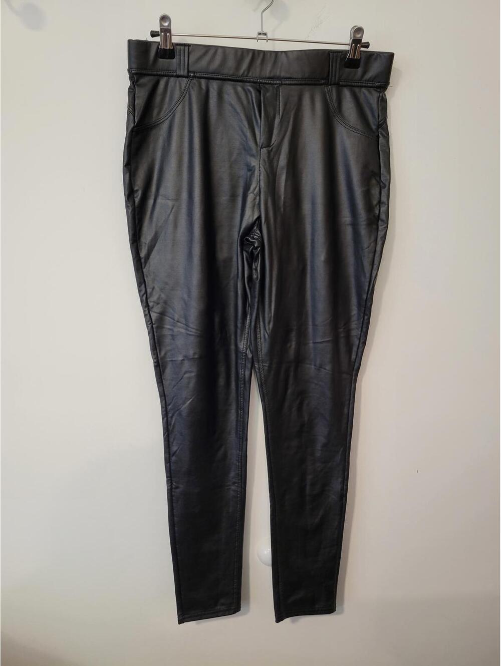Black Faux Leather Women's Pants Size XL
